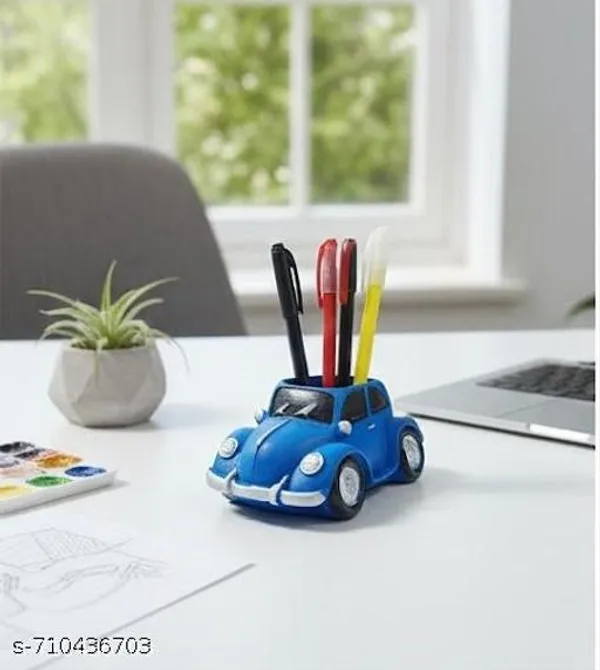 Blue_Premium_Resin_Car_Shape_Pen_Holder_For_Desk_|_13_Cm
