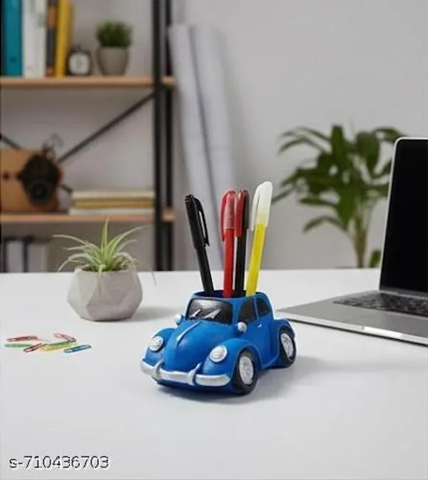 Blue_Premium_Resin_Car_Shape_Pen_Holder_For_Desk_|_13_Cm