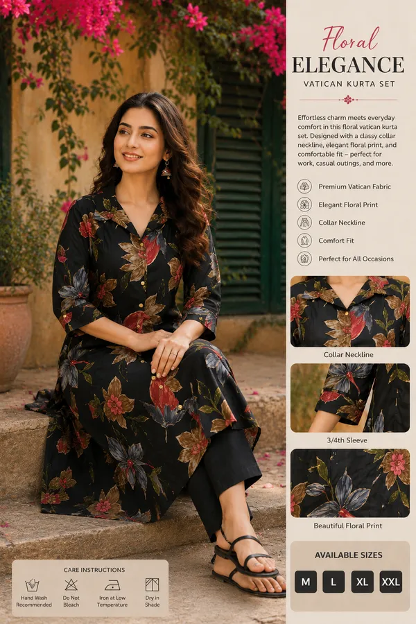 Black_Floral_Printed_Kurta_Top_with_Pants_–_Elegant_Vatican_Co-ord_Set_for_Women