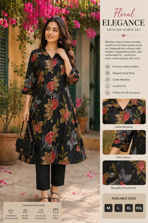 Black_Floral_Printed_Kurta_Top_with_Pants_–_Elegant_Vatican_Co-ord_Set_for_Women