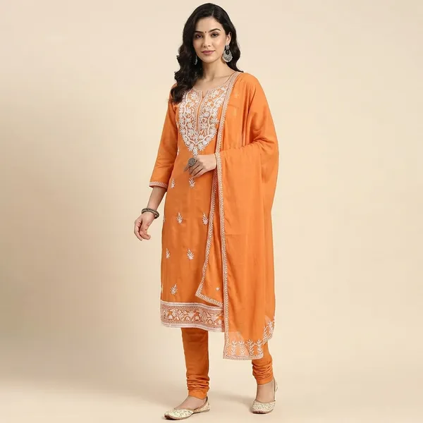 Malai_Chanderi_Embroidered_Churidar_Suit_Material_Unstitched_3_Piece_Set_For_Festive_Wear