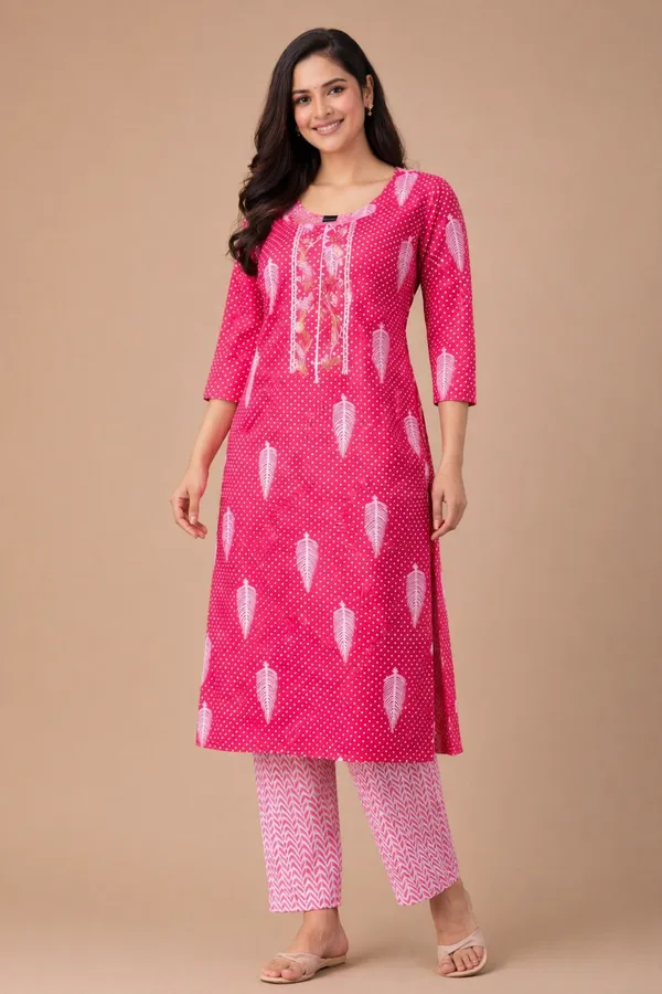 Bright_Pink_Printed_Kurta_with_Pants_–_Stylish_Cotton_Ethnic_Co-ord_Set_for_Women_|_Haya_Fashions