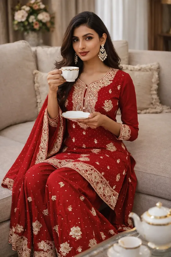 Elegant_Red_Georgette_Salwar_Kameez_Set_with_Embroidery_–_Top_Material_&_Stitched_Sharara_Bottom_with_Dupatta