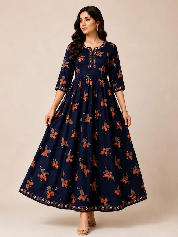 Floral_Navy_Maxi_Dress_-_Elegant_Rayon_Anarkali_Top_for_Women_