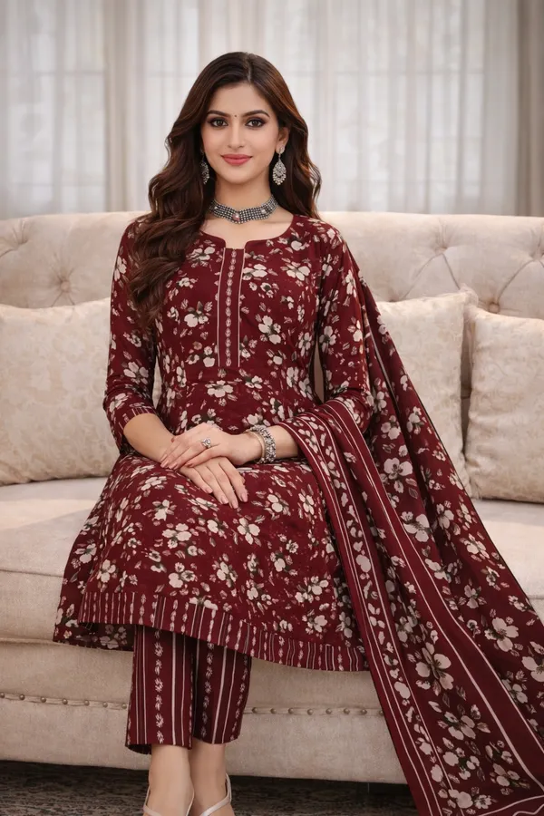 Pranjul_Cotton_3_Piece_Churidar_Set_–_Elegant_Floral_Printed_Kurta_with_Pant_&_Dupatta_|_Daily_Wear_Ethnic_Suit_for_Women