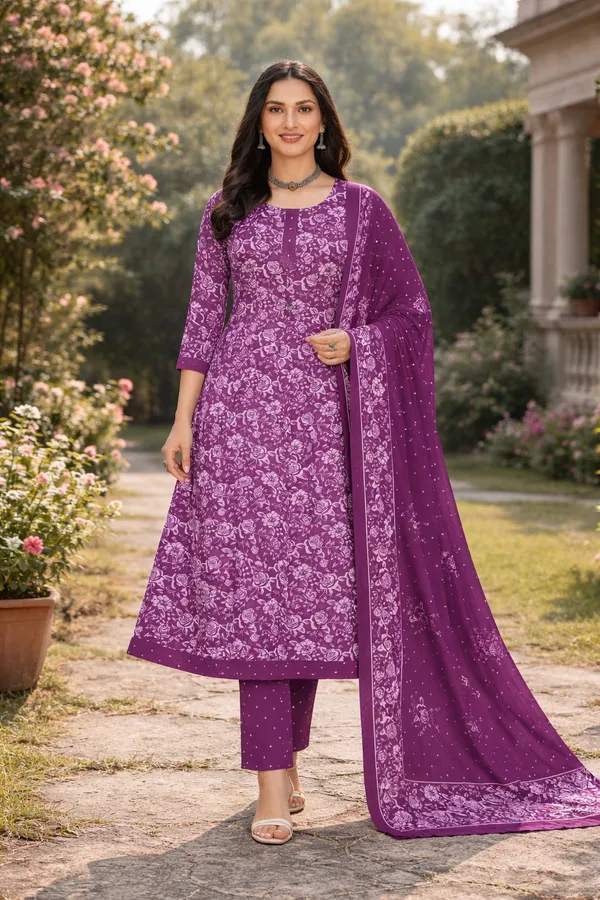 Pranjul_Cotton_3_Piece_Churidar_Set_–_Elegant_Floral_Printed_Kurta_with_Pant_&_Dupatta_|_Daily_Wear_Ethnic_Suit_for_Women