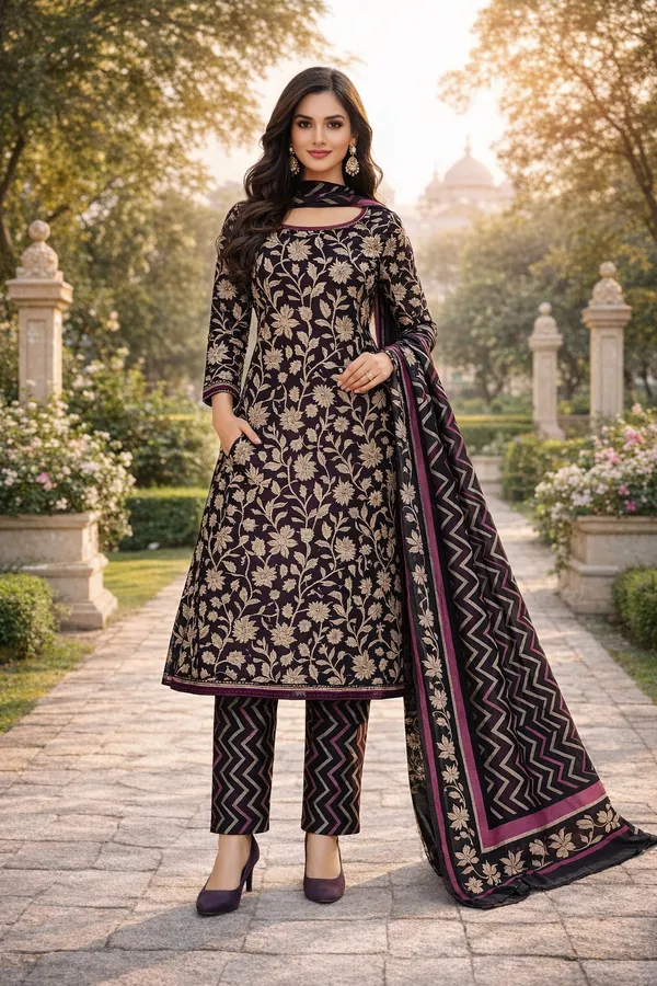 Pranjul_Cotton_3_Piece_Churidar_Set_–_Elegant_Floral_Printed_Kurta_with_Pant_&_Dupatta_|_Daily_Wear_Ethnic_Suit_for_Women