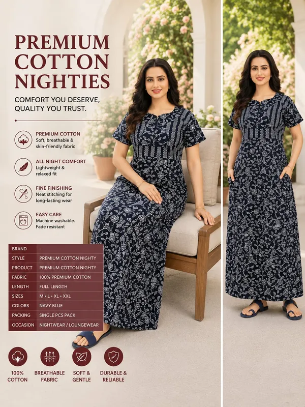 Pranjul_Elegant_Pure_Cotton_Nightdress_|_Comfortable_Daily_Wear_Nighty