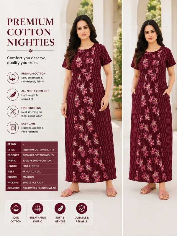 Pranjul_Elegant_Pure_Cotton_Nightdress_|_Comfortable_Daily_Wear_Nighty