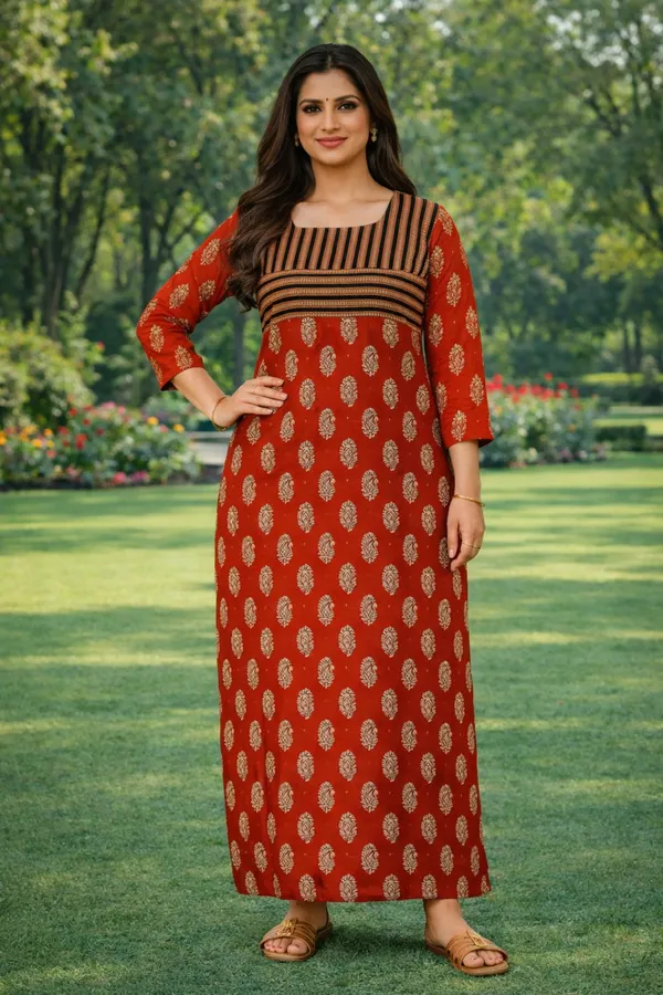 Pranjul_Elegant_Pure_Cotton_Nighty_For_Women_�_Soft_Printed_Nightdress_With_Three_Quarter_Sleeves