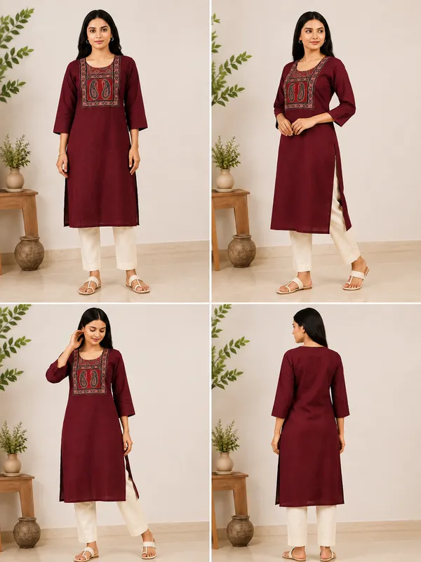 Premium_Dhabu_Cotton_Readymade_Side-Cut_Kurti