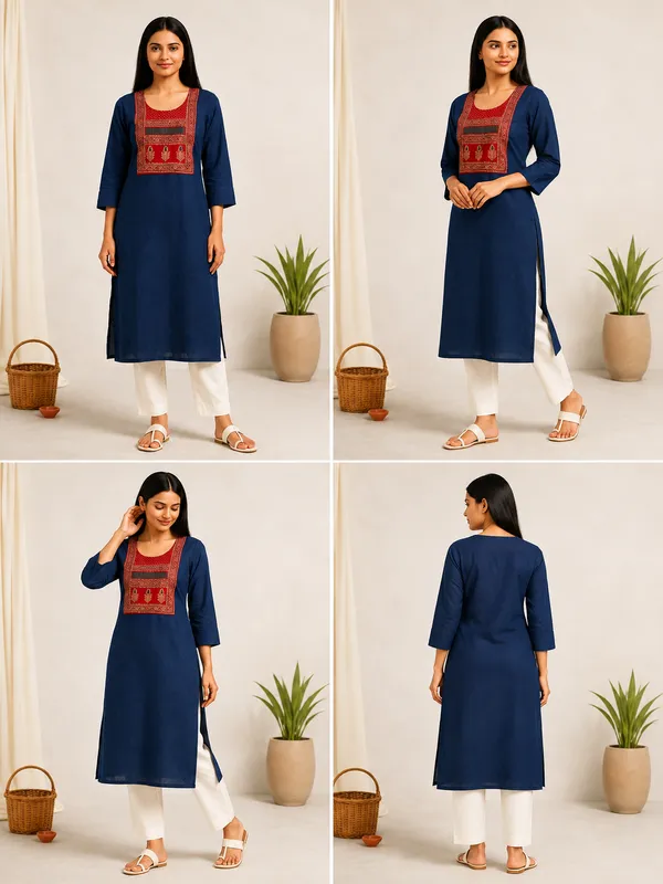 Premium_Dhabu_Cotton_Readymade_Side-Cut_Kurti