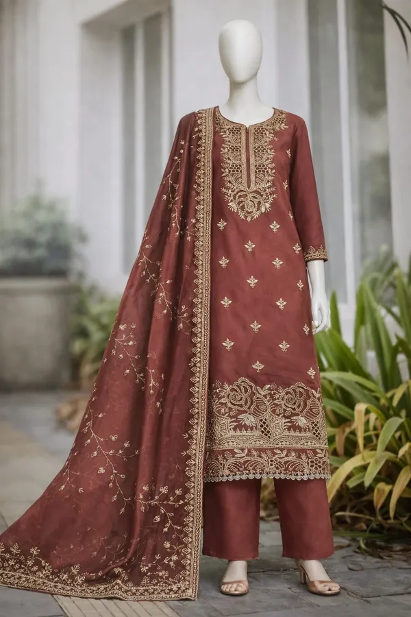 Rust_Brown_Georgette_Salwar_Kameez_Material_With_Embroidered_Dupatta_Elegant_Designer_Ethnic_Suit_Fabric_For_Women