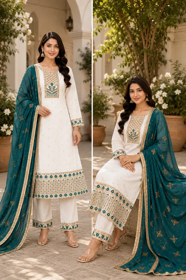 Teal_Bloom_Roman_Silk_Readymade_Salwar_Suit_Set
