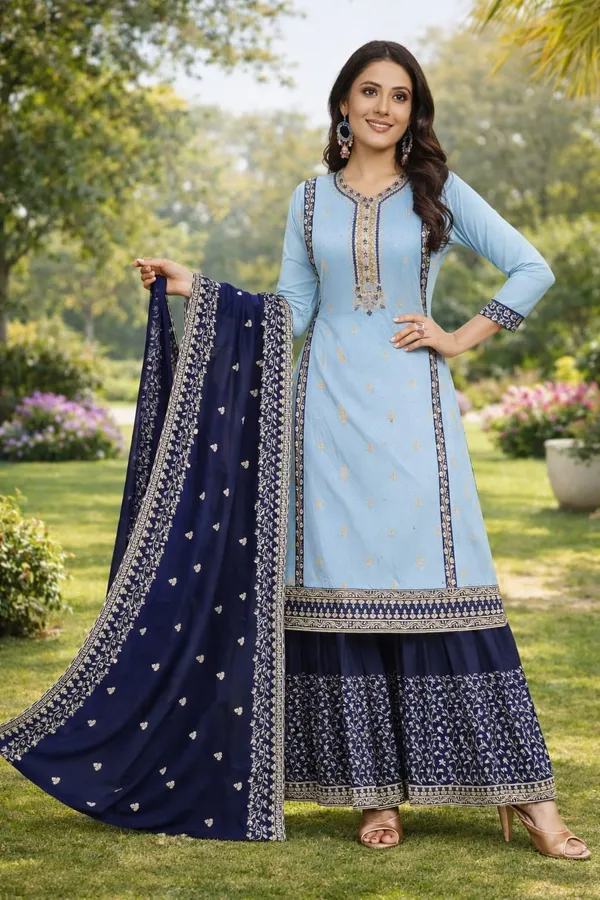 Sky_Blue_Faux_Georgette_Desiger_Readymade_Sharara_Set_for_Women