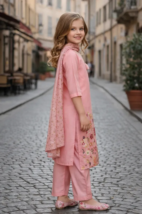 Pink_And_White_Cotton_Blend_Kurta_Palazzo_Set_With_Dupatta_For_Girls