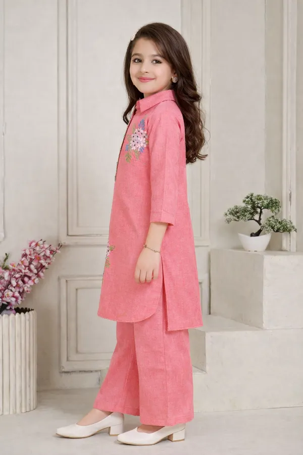 Pink_Cotton_Blend_Kurta_Palazzo_Set_For_Girls