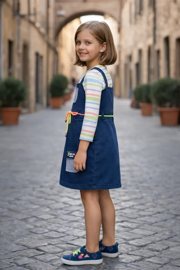 Blue_Denim_&_Cotton_Dungaree_Dress_With_T-Shirt_Set_For_Girls