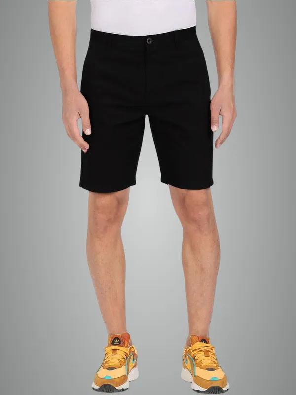 Black_Cotton_Blend_Premium_Solid_Chino_Shorts_For_Men