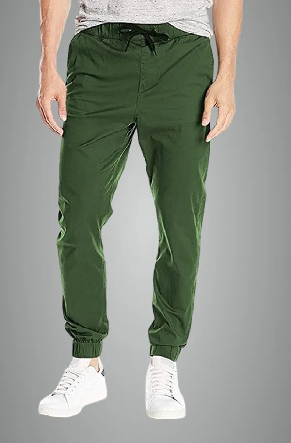 Dark_Green_Cotton_Blend_Premium_Solid_Joggers_For_Men