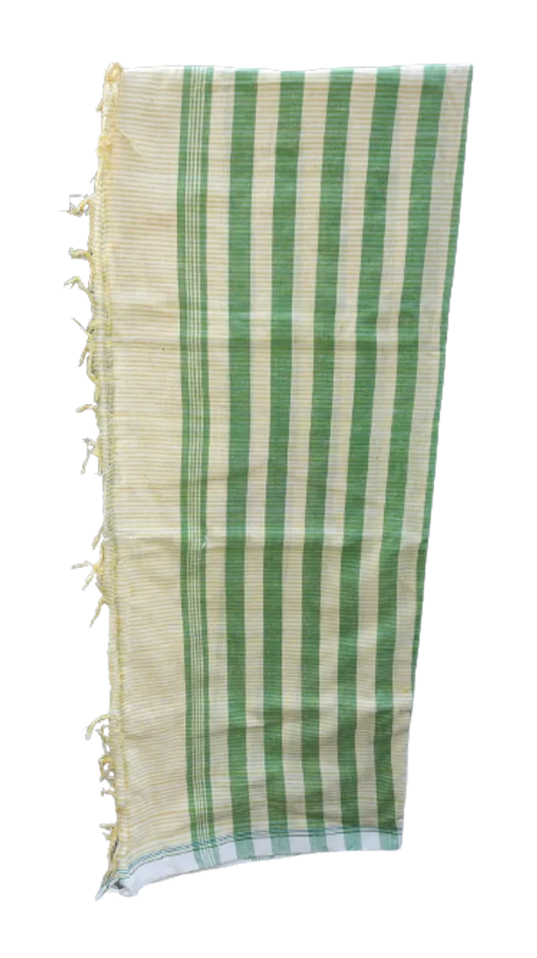 Green_&_White_Cotton_Towel_For_Men