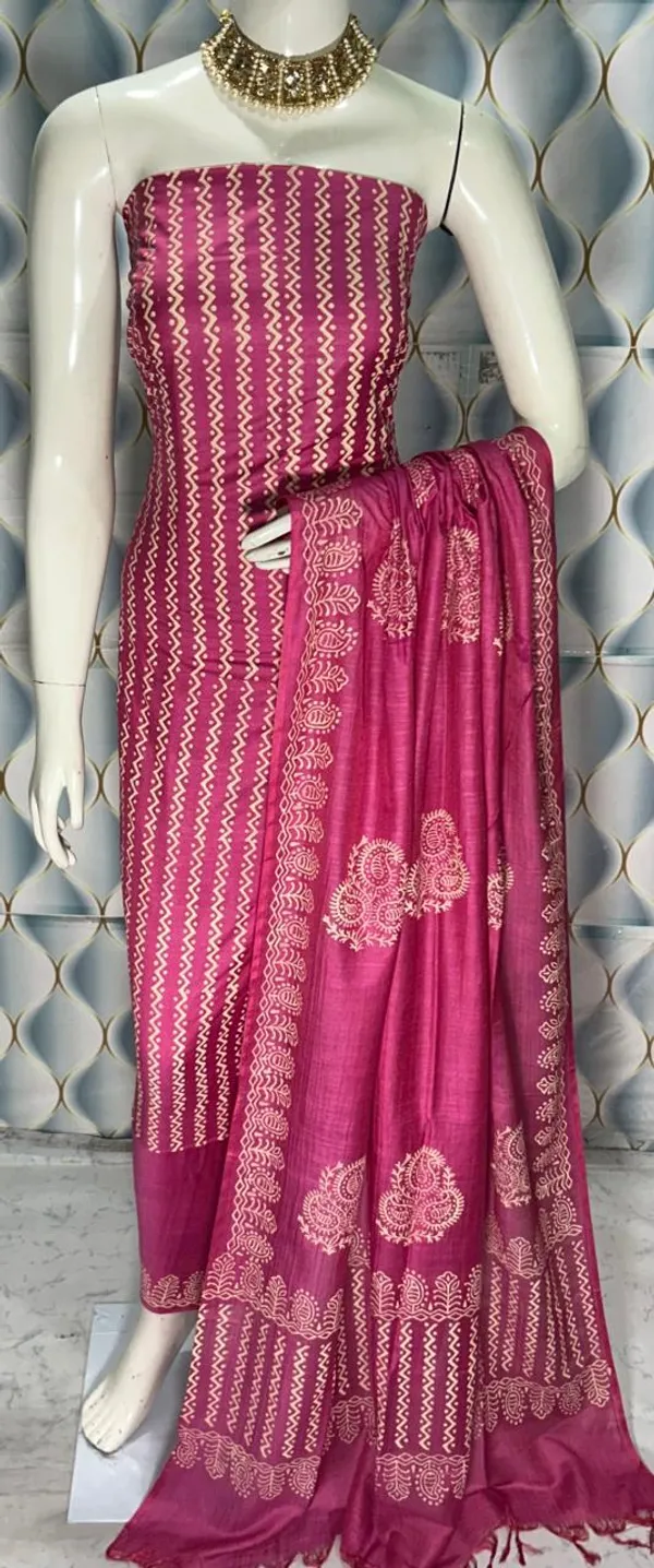 Magenta_Cotton_Unstitched_Suit_Set_For_Women