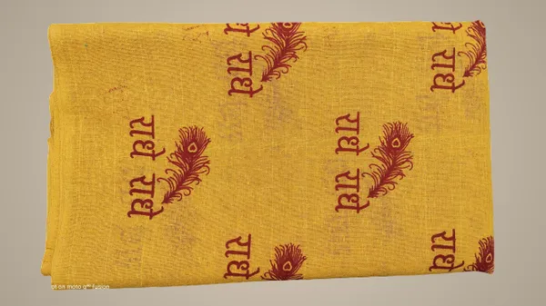 Yellow_Cotton_Printed_For_Men