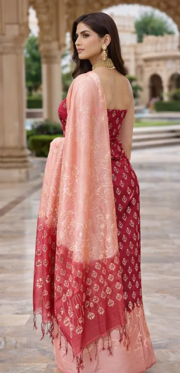 Maroon_&_Pink_Silk_Unstitched_For_Women