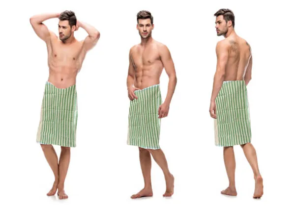 Green_&_White_Cotton_Towel_For_Men
