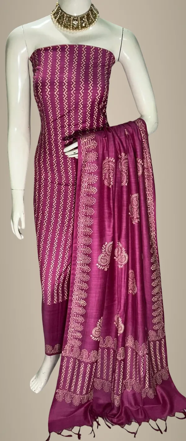 Magenta_Cotton_Unstitched_Suit_Set_For_Women