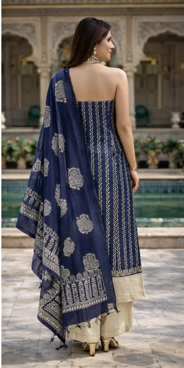 Navy_Blue_Cotton_Dress_Material_For_Women