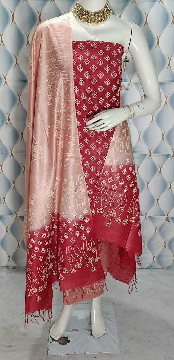 Maroon_&_Pink_Silk_Unstitched_For_Women