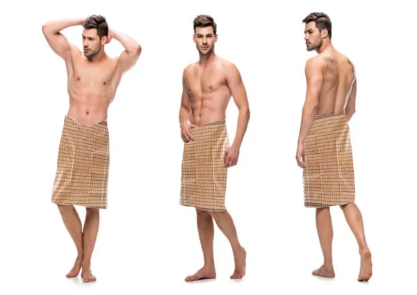 Beige_&_Brown_Cotton_Towel_Wrap_For_Men_&_Women