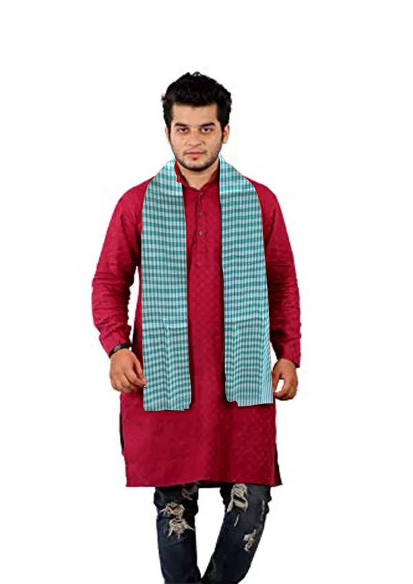 Blue_&_Green_Cotton_Scarf_For_Men