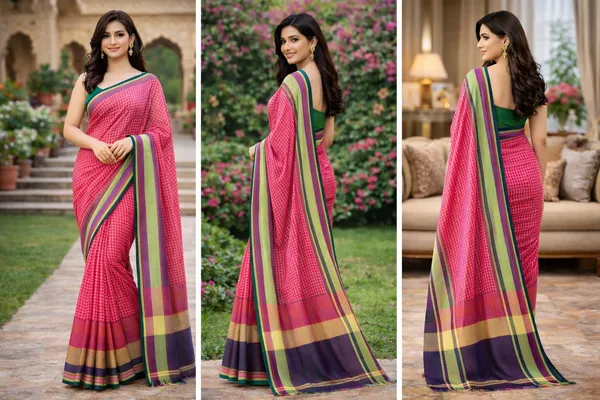 Pink_Cotton_Saree_For_Women