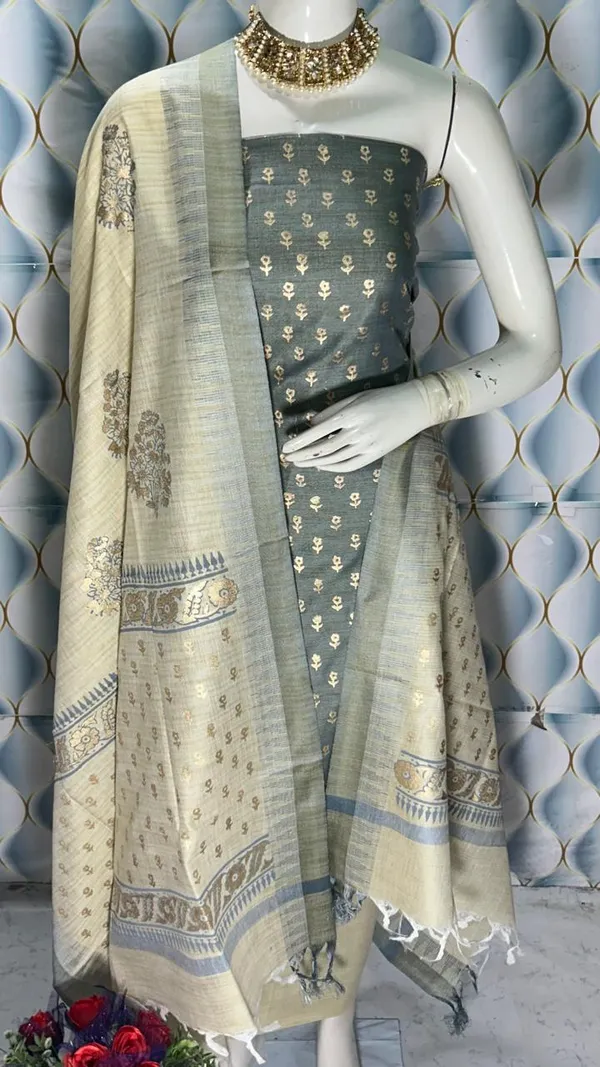 Grey_&_Beige_Cotton_Salwar_Suit_Set_For_Women_(Unstitched)