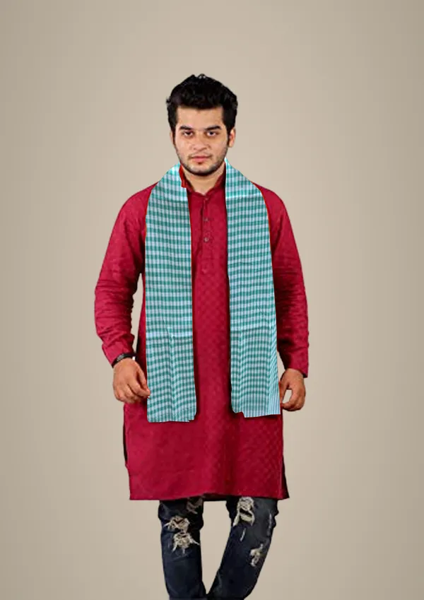 Blue_&_Green_Cotton_Scarf_For_Men