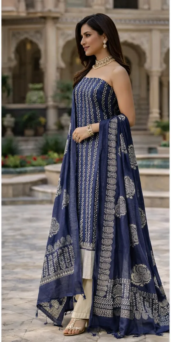 Navy_Blue_Cotton_Unstitched_Dress_Material_For_Men