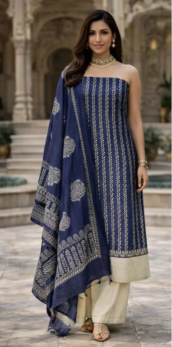 Navy_Blue_Cotton_Unstitched_Dress_Material_For_Men
