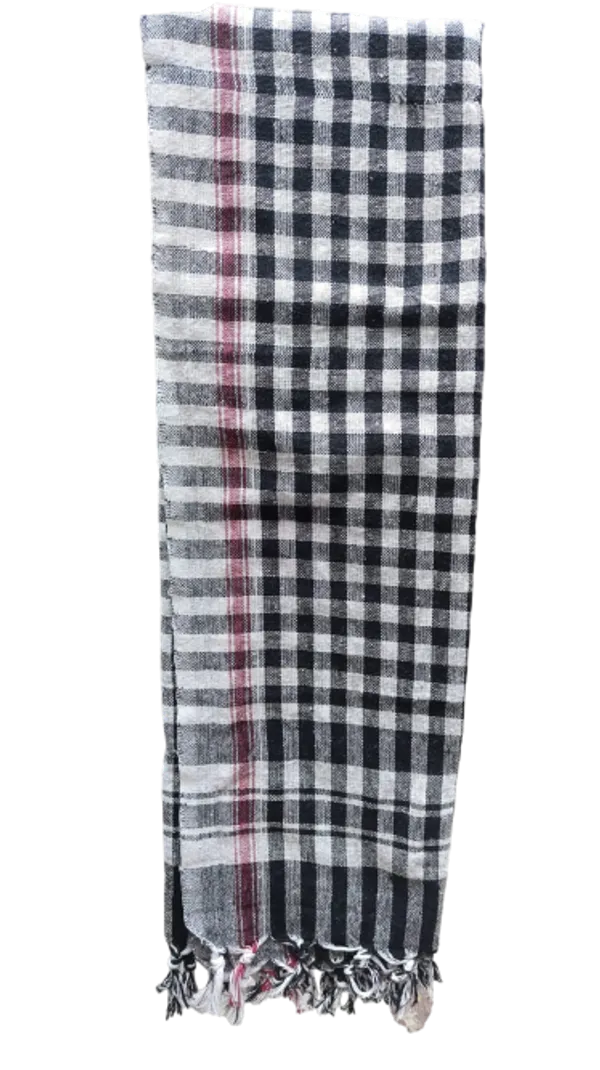 Grey_&_Black_&_Pink_Silk_Scarf_For_Men