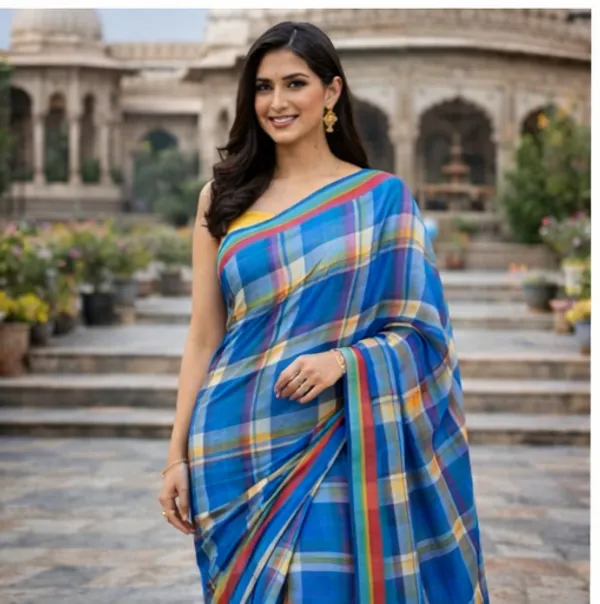 Blue_&_Multicolor_Cotton_Saree_For_Women