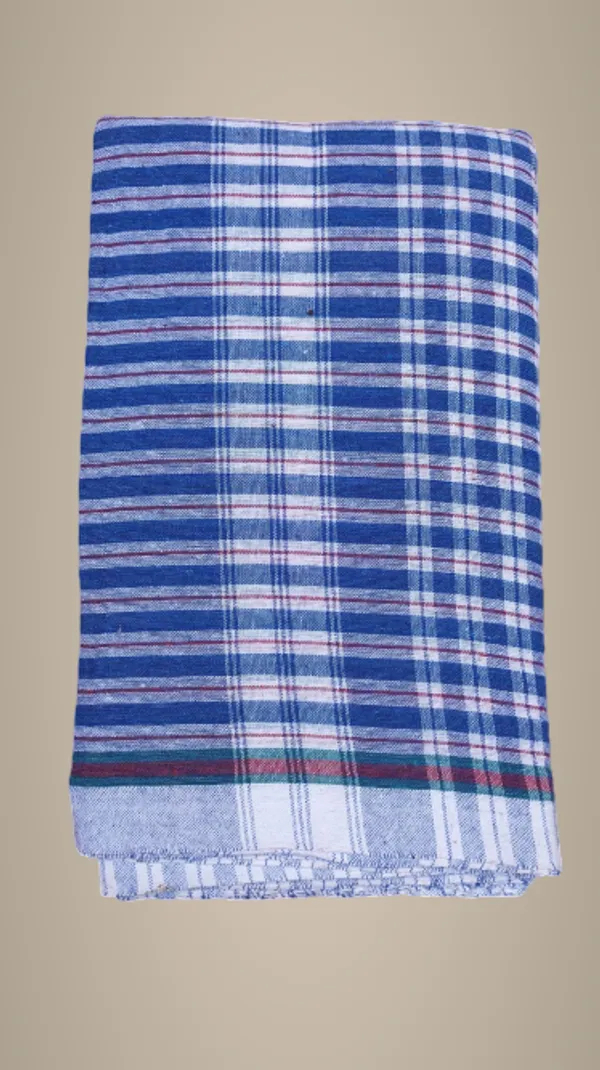 Blue_&_White_Cotton_Checkered/Plaid_For_Men