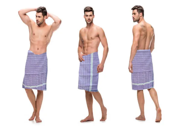 Blue_&_White_Cotton_Gamcha/Towel_Wrap_For_Men