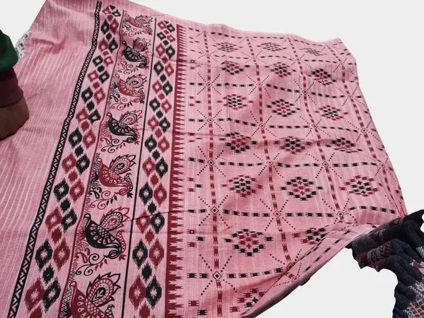 Pink_&_Black_Cotton_Saree_For_Women