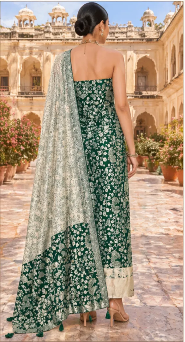 Green_Banarasi_Silk_Suit_For_Women_(Unstitched)