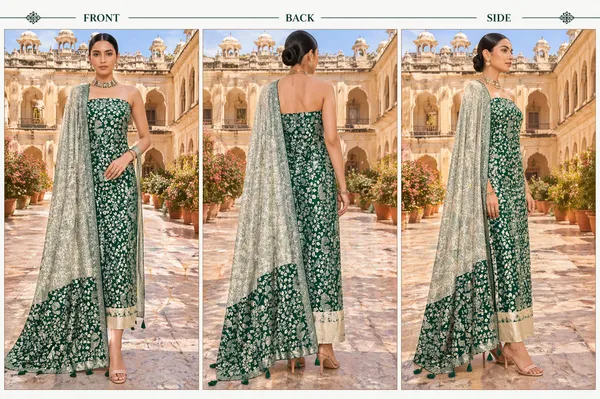 Green_Banarasi_Silk_Suit_For_Women_(Unstitched)