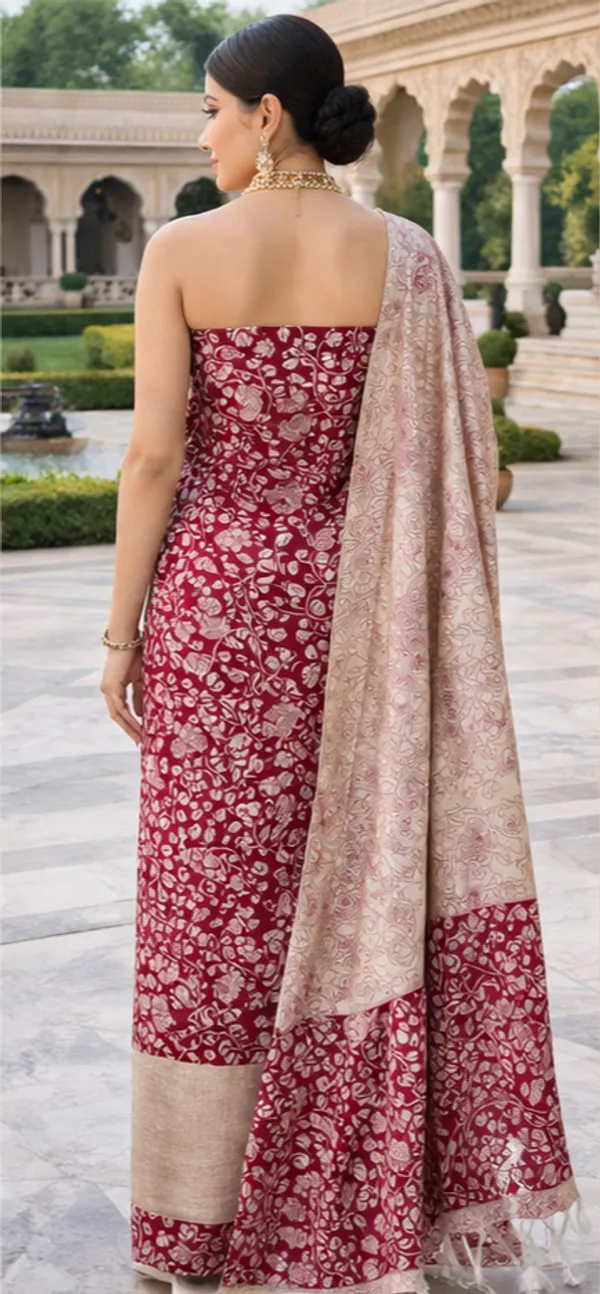 Pink_&_Gold_Silk_Suit_For_Women