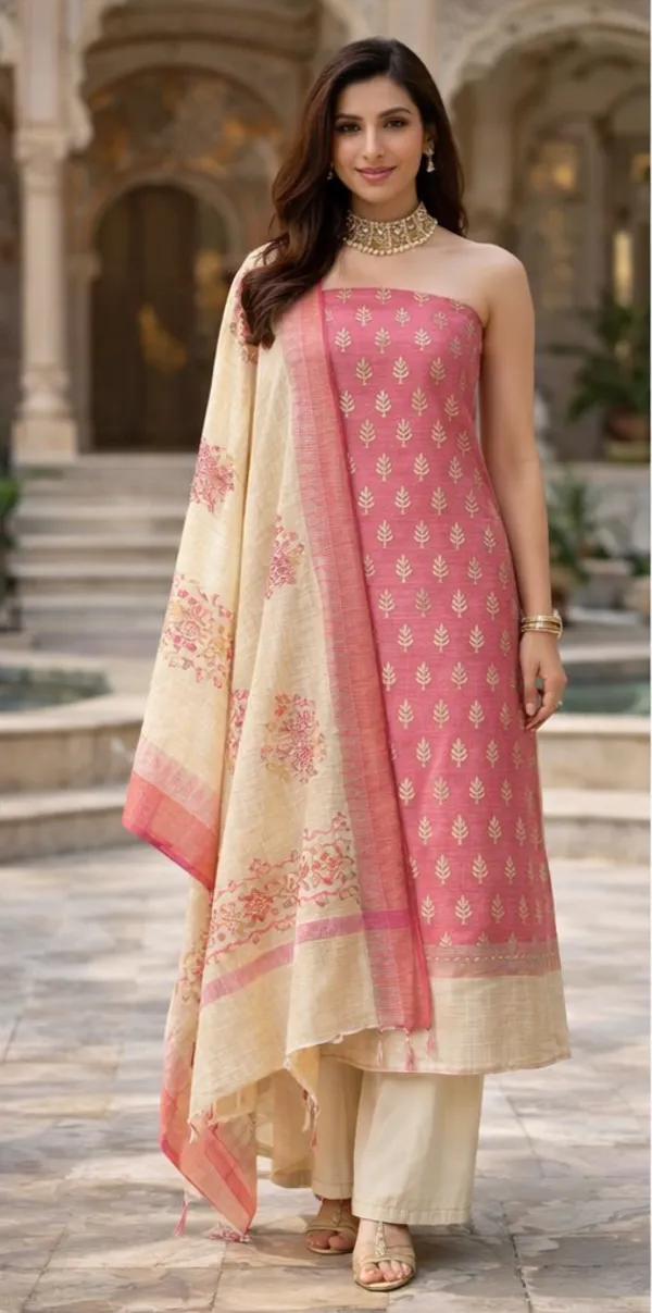 Pink_&_Off-White_Chanderi_Suit_Set_For_Women