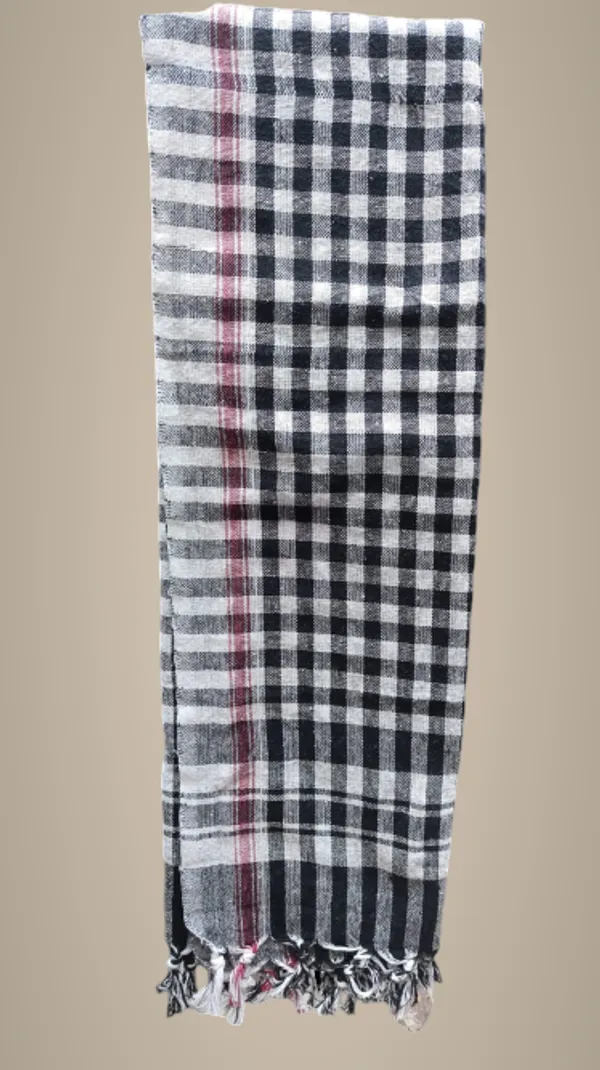 Grey_&_Black_&_Pink_Silk_Scarf_For_Men