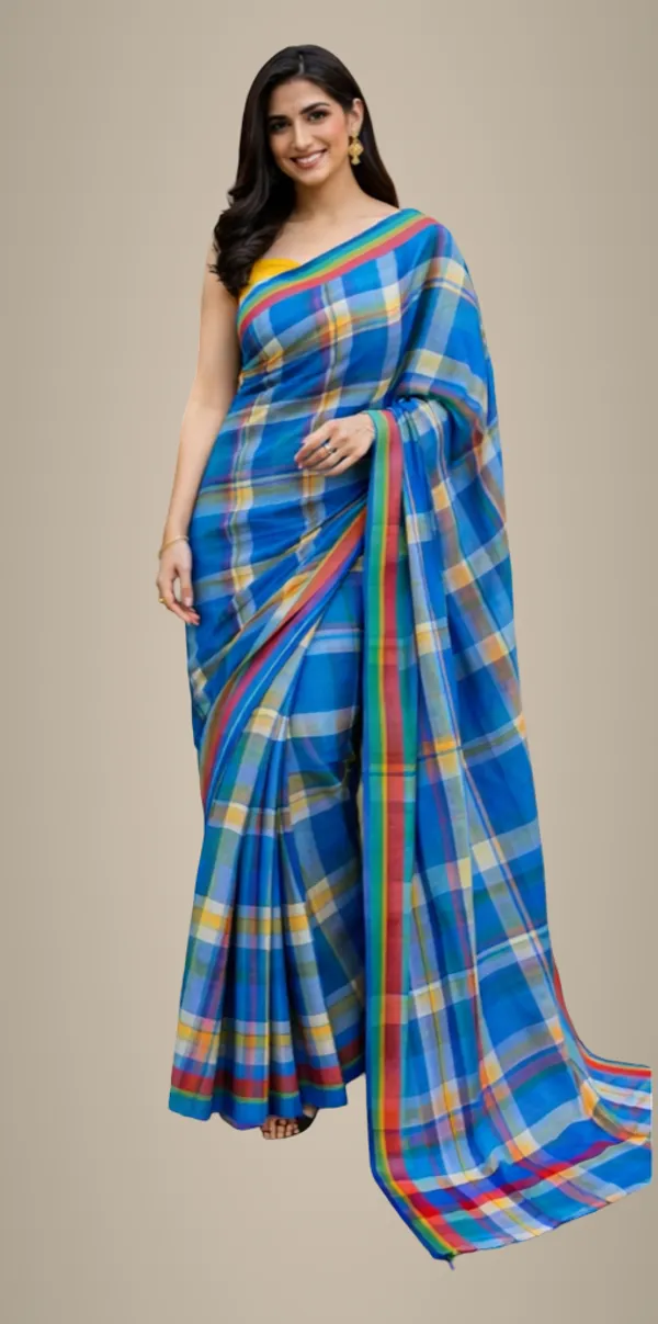 Blue_&_Multicolor_Cotton_Saree_For_Women